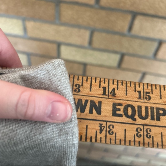 Some Others Thick Wide Leg Beige/Grey Casual Pants - Picture 4 of 5